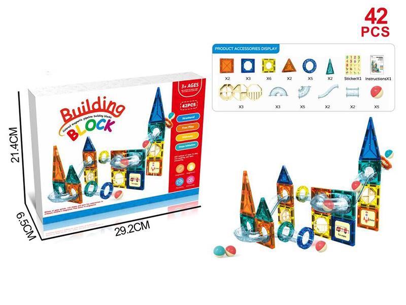 Magnetic Tile Pipe Building Blocks (42 Pieces)