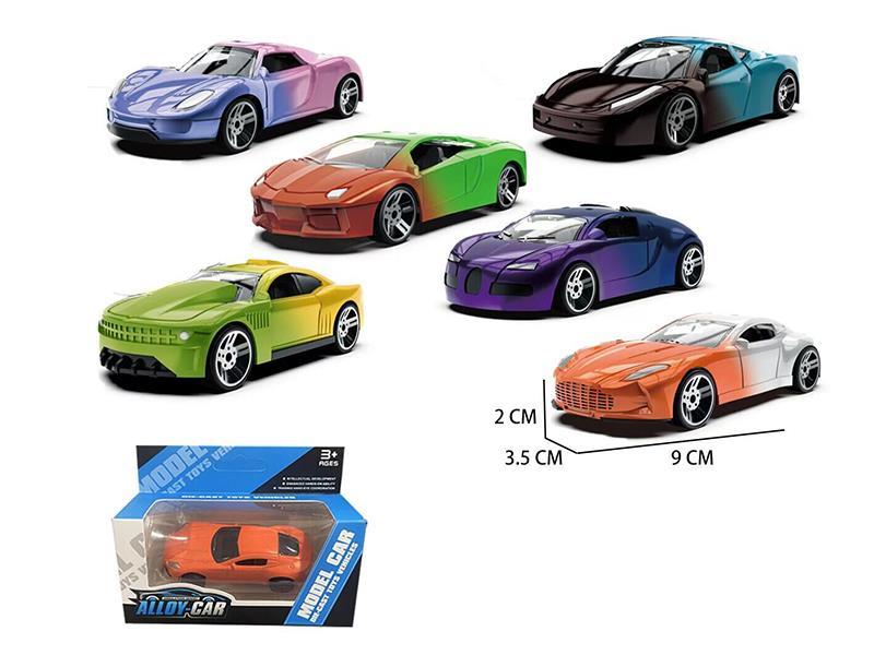 1:60 Change Color Pull Back Alloy Car
