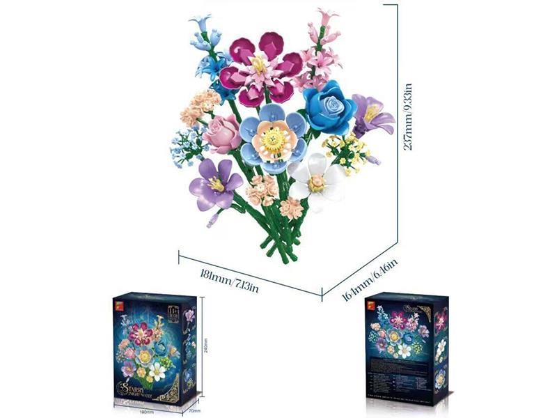 Starry Night Flower Clusters Building Blocks