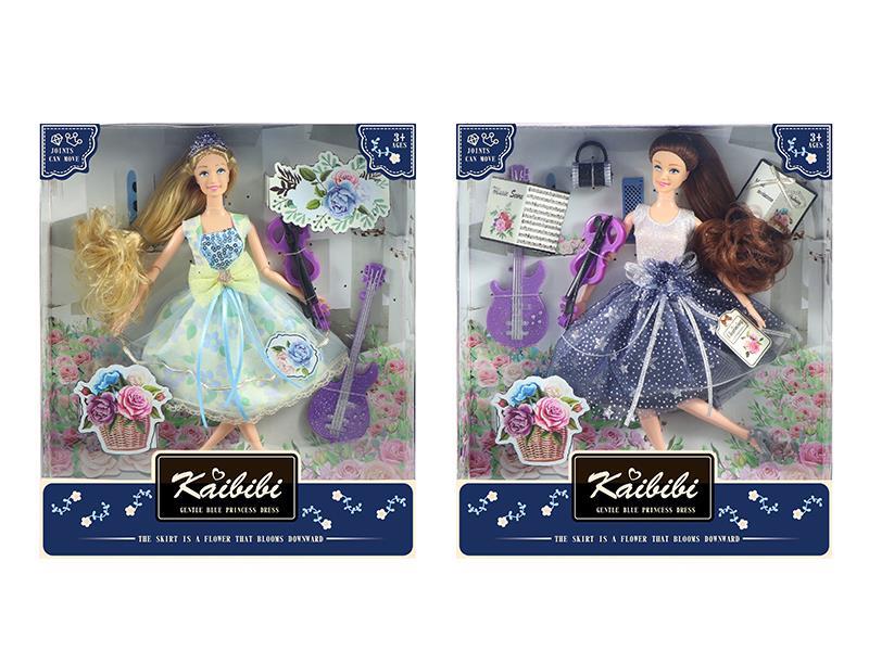 11.5 Inch Solid Doll  Dress Set