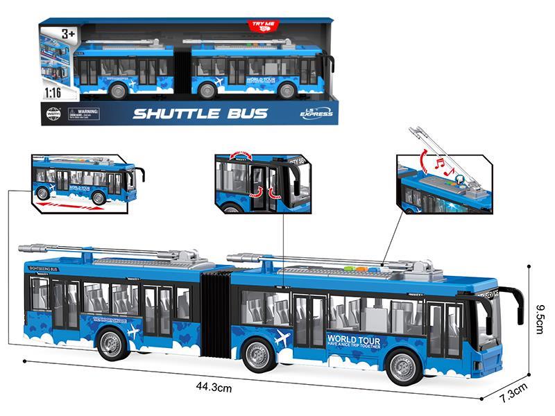 1:16 Friction Double Festival Trolleybus(Opening Door,Light & Sound)