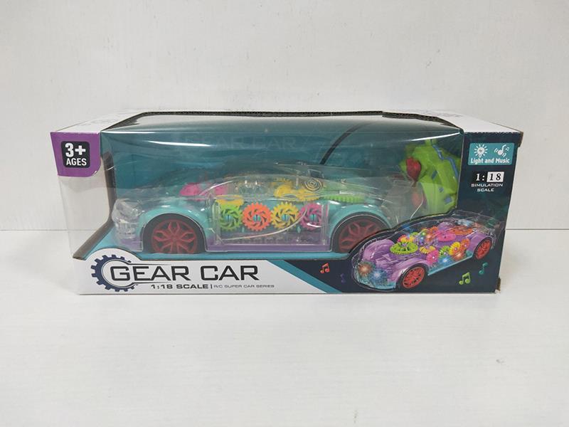 4-Channel Remote Control Transparent Gear Car With Lights