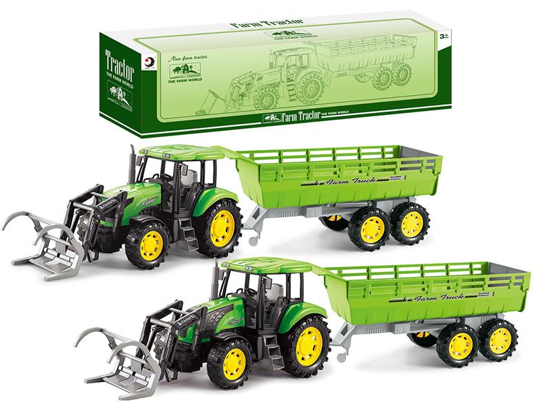Friction Farm Tractor With Tailer