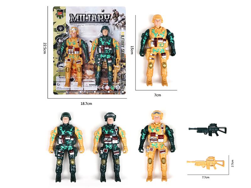 Soldier Toys With Flash Lights 2pcs