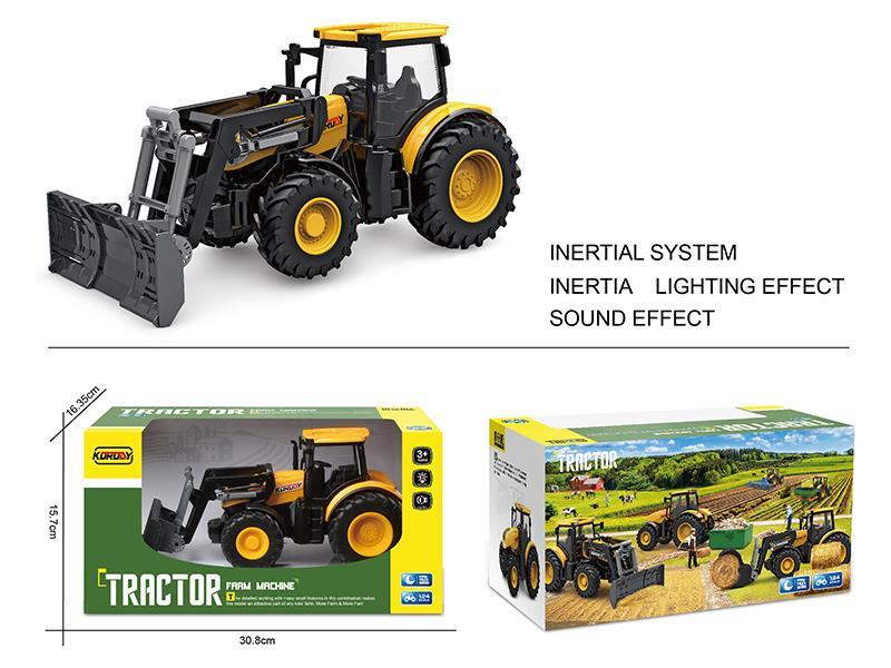 1:24 Friction Farm Tractor With Sound And Light