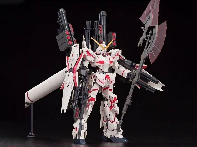 Unicorn Fully Equipped Destruction Mode Red Assembly Model Gundam Model