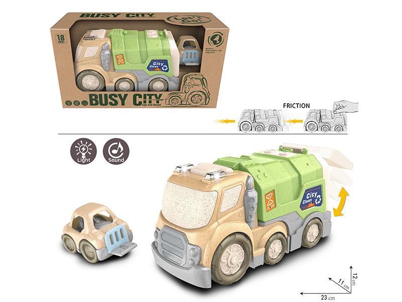 Friction Cartoon Garbage Truck