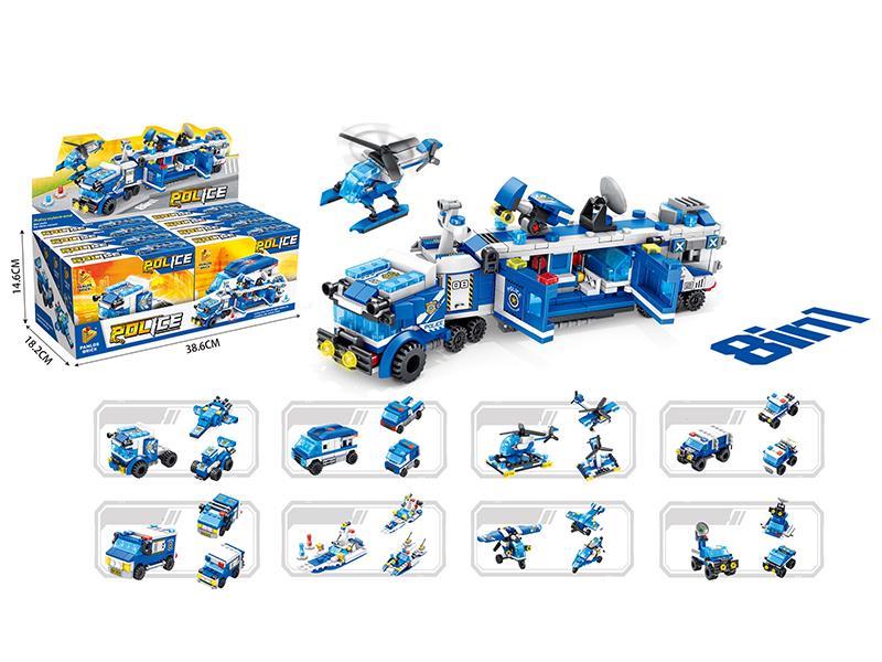 8-In-1 Police Series Building Blocks