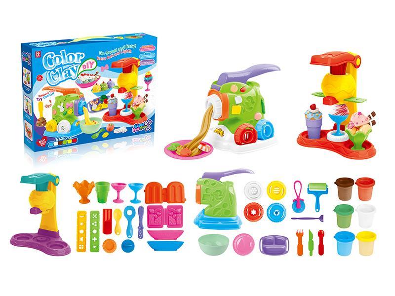 Ice Cream Machine & Noodle Machine Colored Clay Set