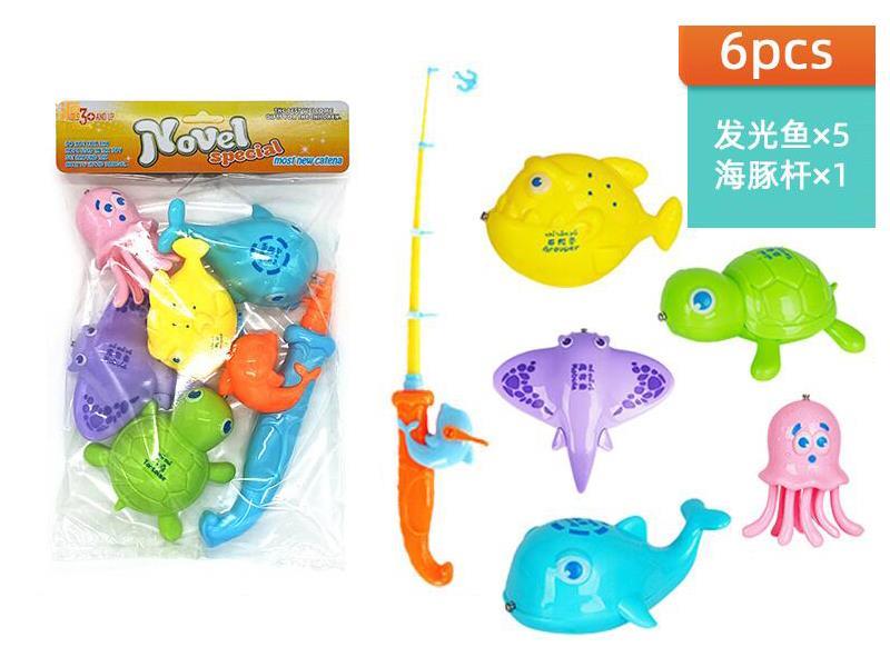 6PCS Luminous Fishing Toy