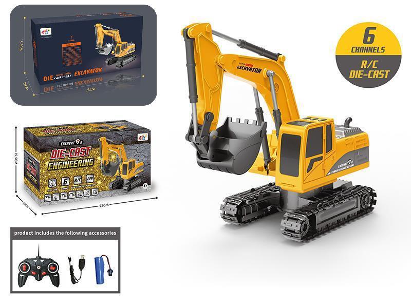 6CH Radio Control Alloy Excavator