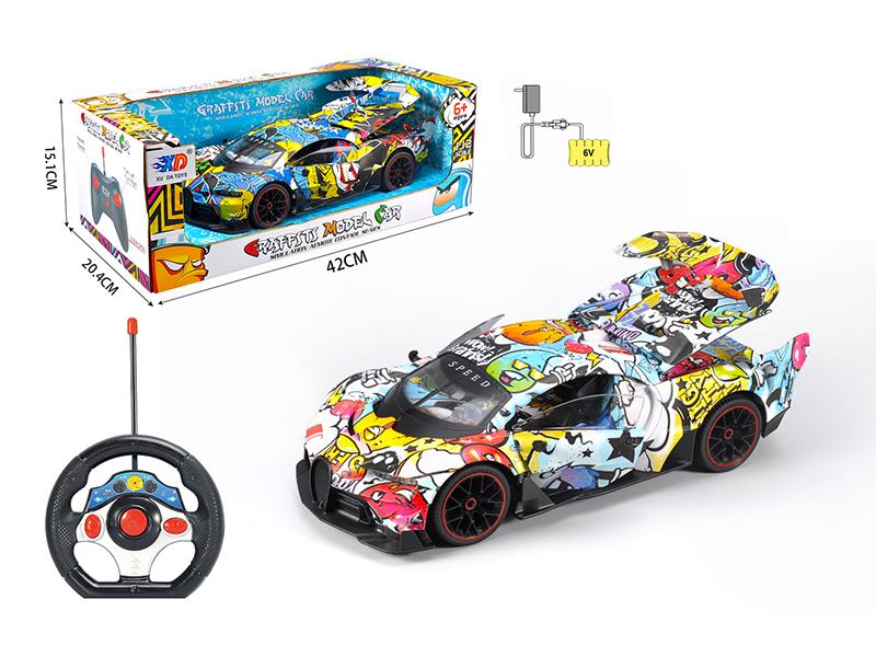 1:12 Bugatti 5 Channel 3 Open Doors Graffiti Remote Control Car(With Charger,Rechargeable Batteries)