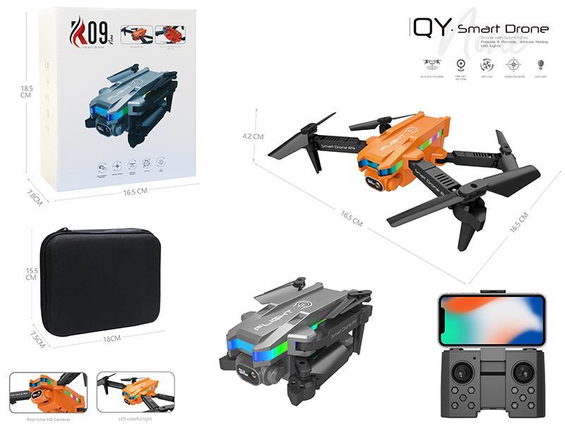 R/C Air Pressure Fixed Height Folding Drone With Lights + Single Camera