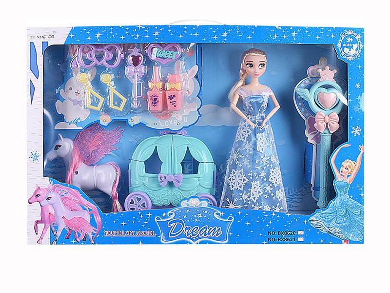 29cm Fashion Doll Carriage Adornment Toys Set