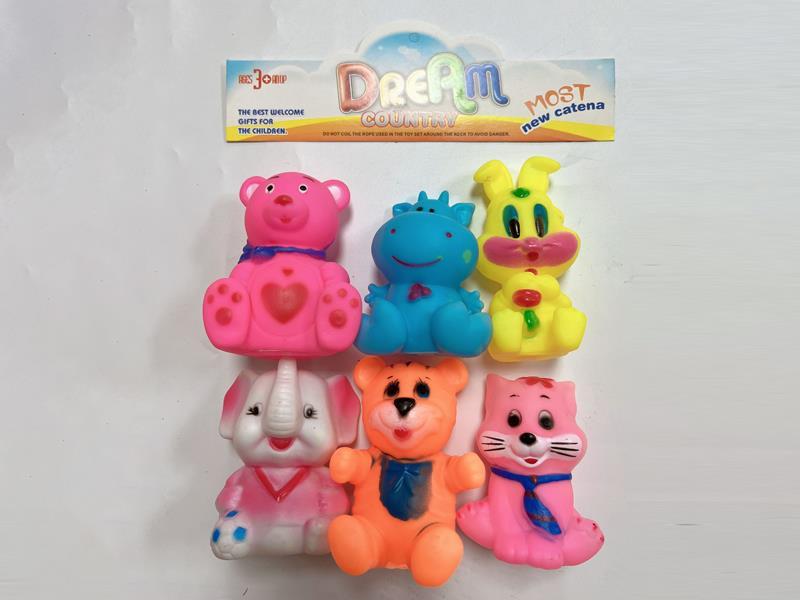 Vinyl Animal Toys With Whistle