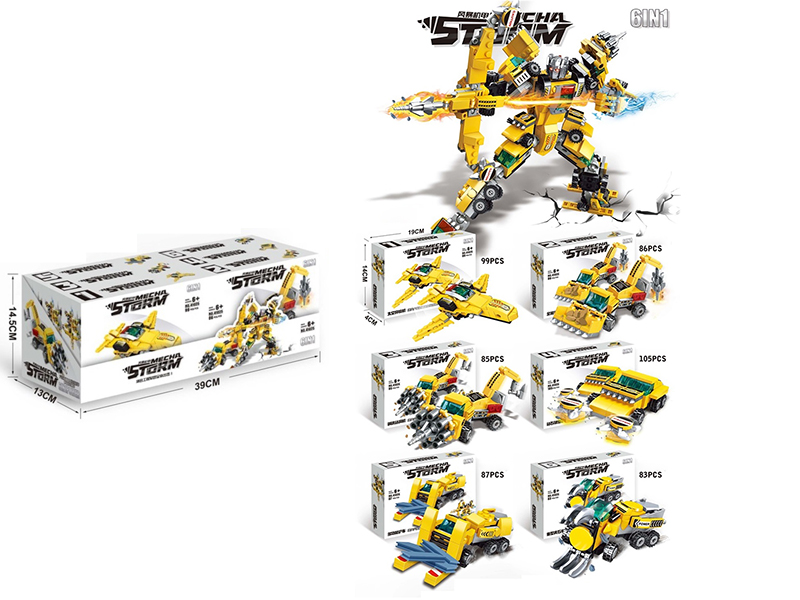 DIY Building Blocks - Transforming Robot 6-In-1