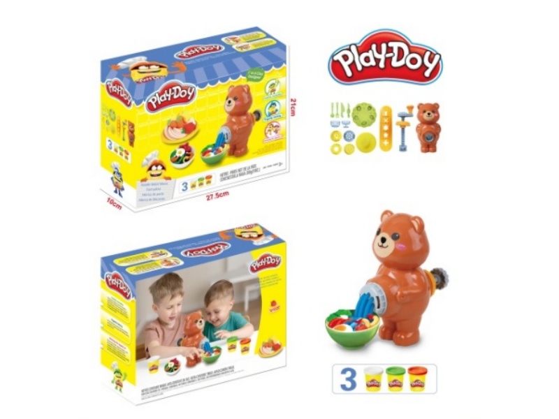 Colorful Clay Bear Noodle Machine Set