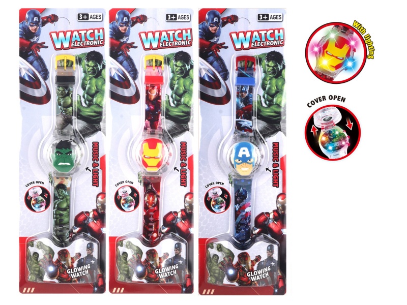 Revenge Clamshell Light Music Watch (3 Mixed)