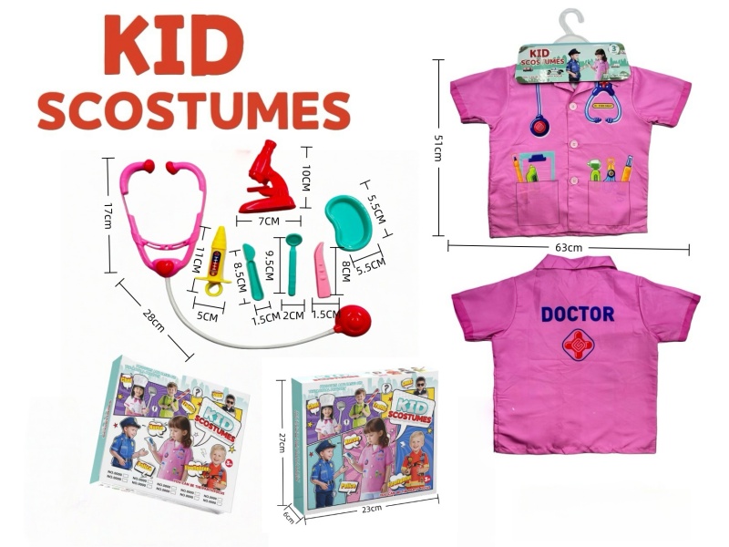 Diy Clothing Role-Playing Doctor + 7-Piece Set (Thickened) (Color Box Style) Powder