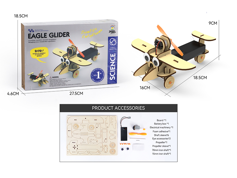 Wooden Science Experiment Toy - Eagle Glider