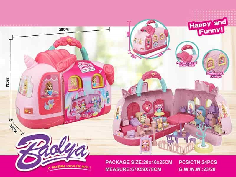 Magic Carriage Handbag Microscene Play House Toys
