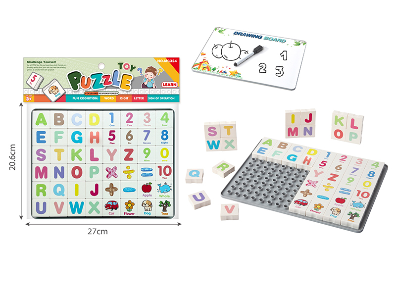 Numbers & Letters Puzzle Toy Drawing Board