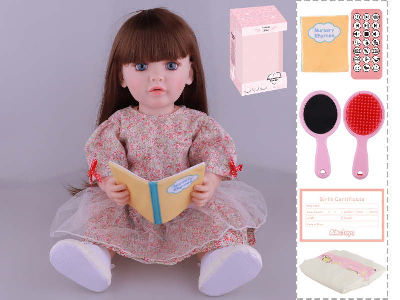 22-Inch Bionic Smart Rebirth Doll, Capable Of Bionic Shaking Of The Head, Raising Of The Hand, Mouth Movement To Speak, Intelligent Dialogue, Recording, Imitating The Tongue, Oral Skills, Dance Music