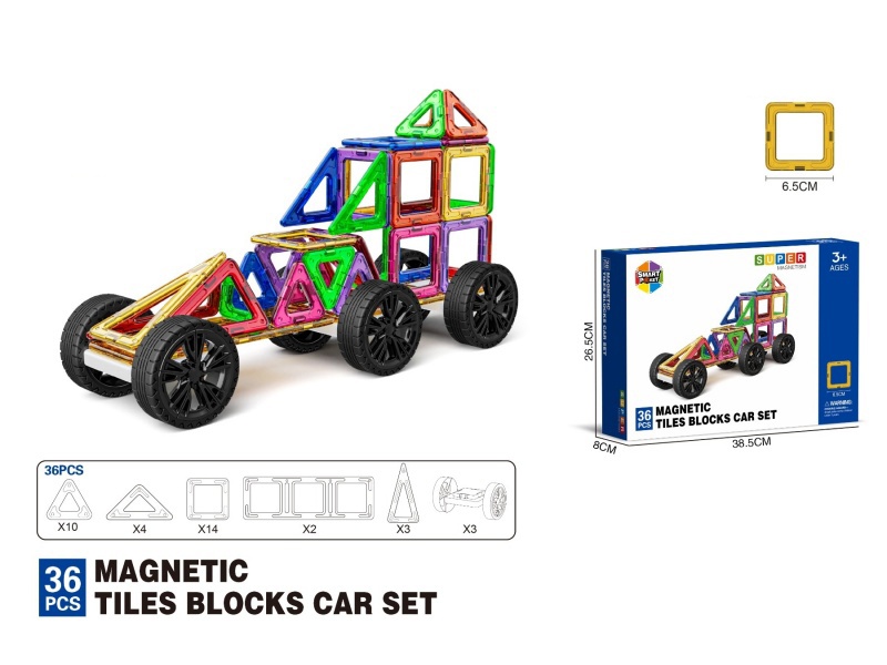 6.5Cm Strong Magnetic Soft Rubber Big Wheel Magnetic Sheet -36Pcs