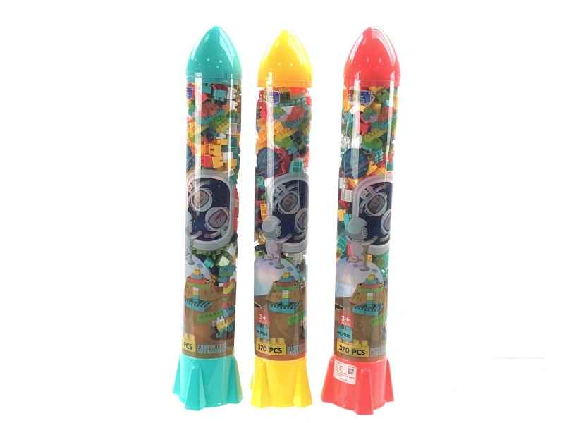 Space Rocket Puzzle Building Blocks (370 Pieces)