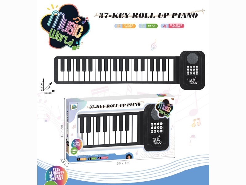 Black And White Piano With 37 Keys