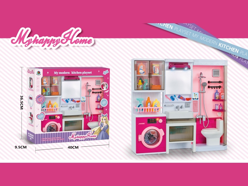 Play House In The Pink Bathroom