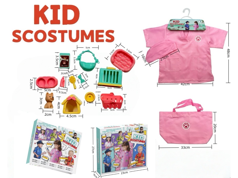 Diy Clothing Role-Playing Veterinarian Jacket + Hat + Handbag + 12-Piece Set (Thickened Style) (Color Box Style)