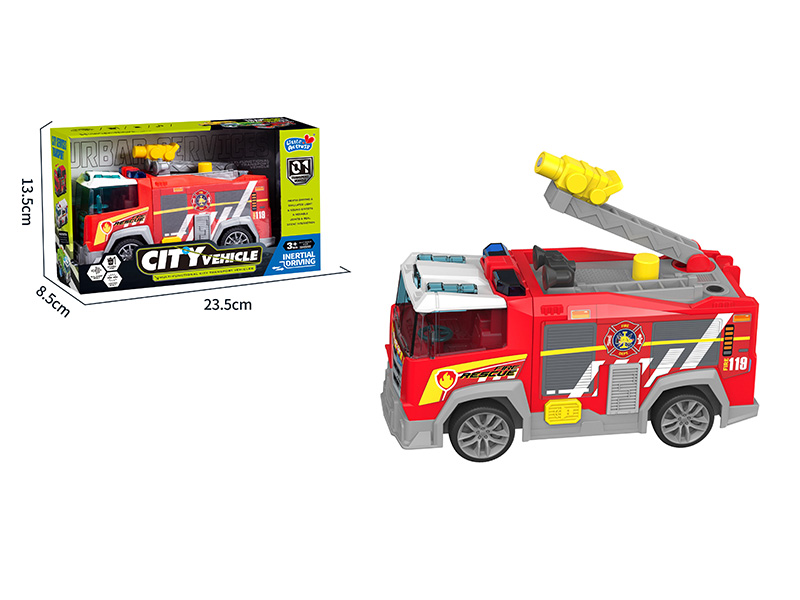 Friction Car With Sound And Light(Fire Engine)