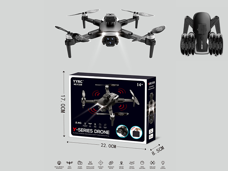 2.4G R/C Brushless Motor, Optical Flow Localization,Dual WiFi Cameras,  Folding Aerial Photography Drone