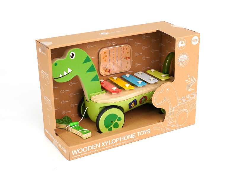 Wooden Dinosaur Xylophone Toys With Music And Lights