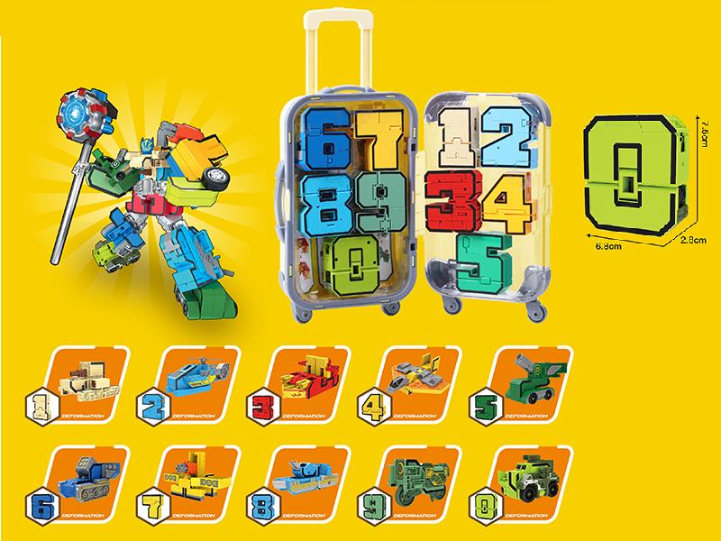 Number Transformation Toy Luggage Case