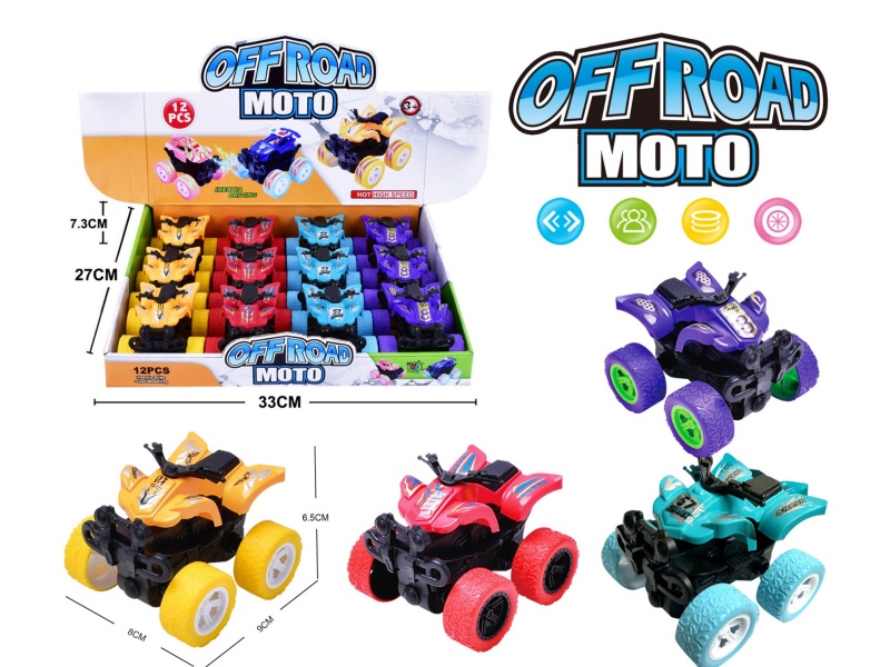 Off-Road Motorcycles (12 Pieces Per Box / 4-Color Mixed Pack)