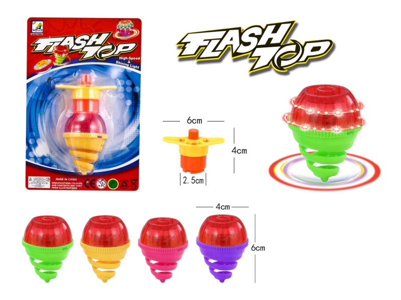 Windup Top Toy With Light