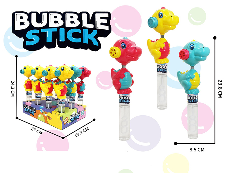 Shake Whistle Dinosaur Bubble Stick