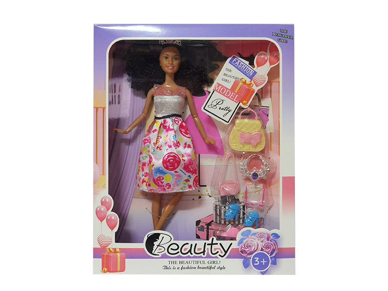 11.5" 11-Joint Solid Black-Skinned Doll