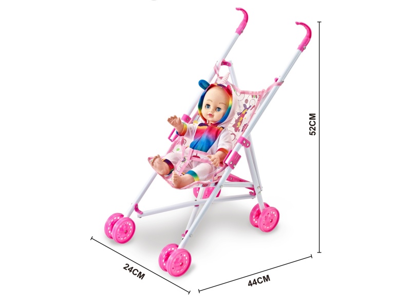 An Iron Trolley With A 16-Inch Musical Empty Body Doll