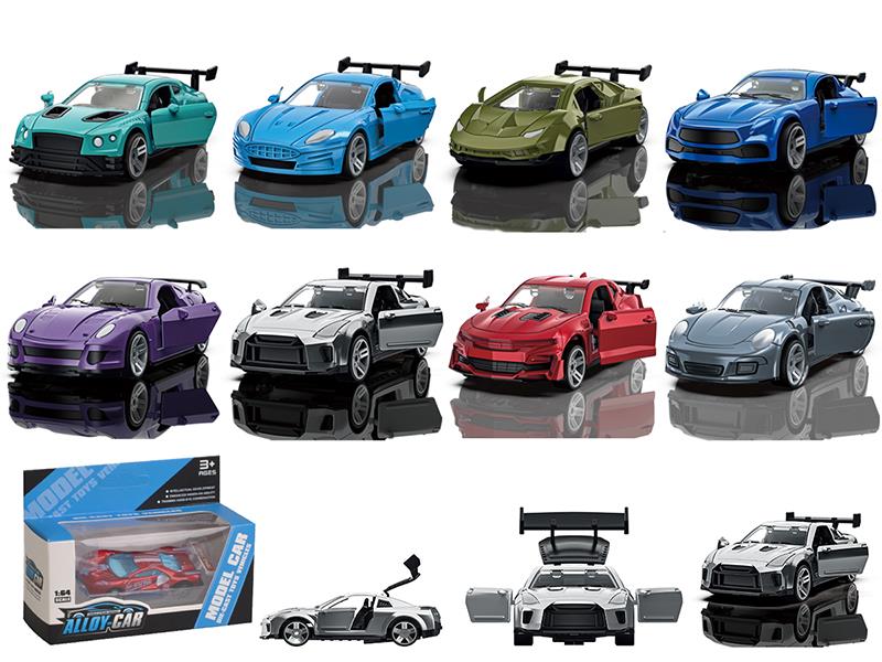 1:60 Pull Back Alloy Three-Door Car