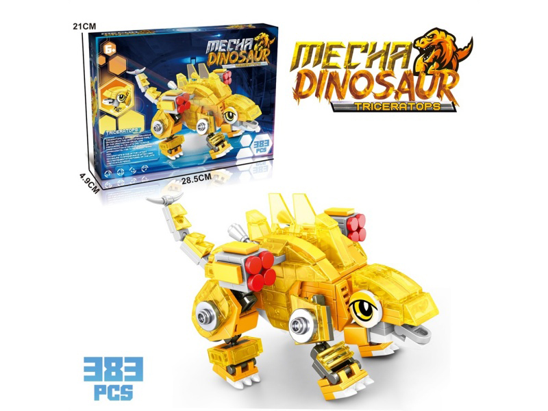 Diy Assembly Dinosaur Building Blocks Triceratops Mini Q Version