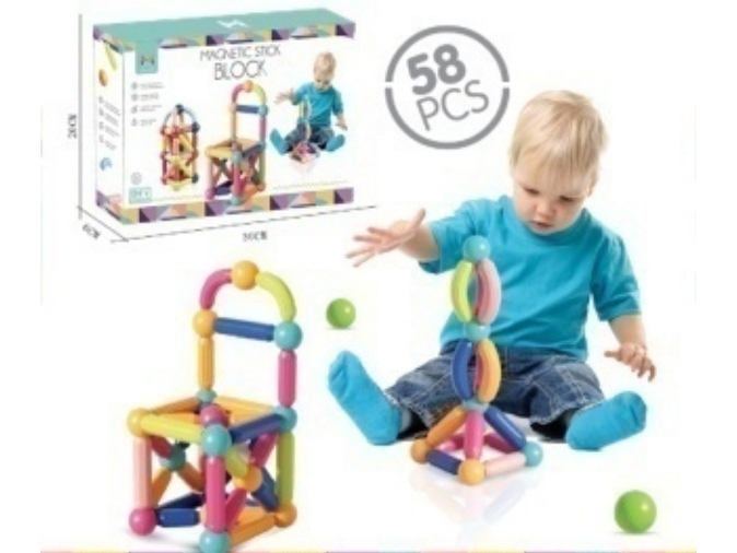 Creative Building Block Magnetic Rods 58PCS