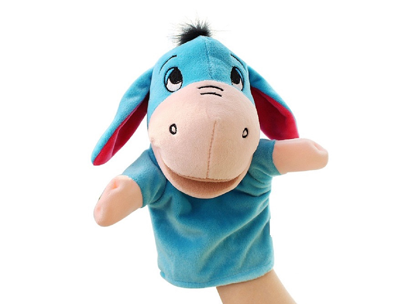 donkey Cartoon Animal Hand Puppet Plush Doll