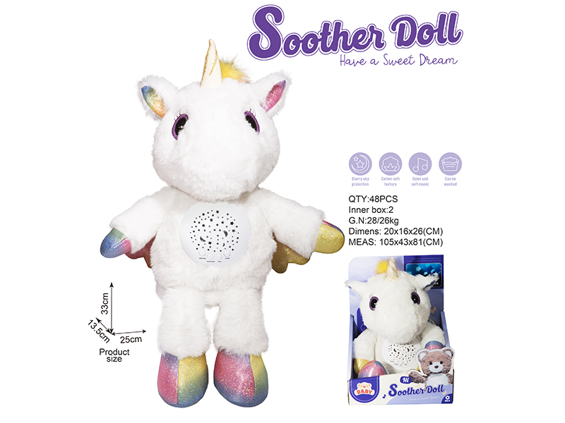 Soothe Plush Toys With Lights And Music - Unicorn