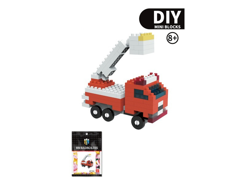 Fire Engine Building Block Car Series 108 PCS