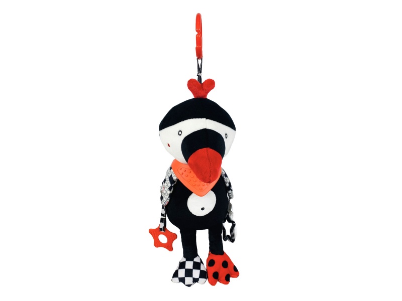 Little Bird Baby Soothing Bell Teething Ring Plush Pendant