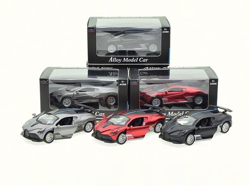 Pull Back Alloy Open Door Bugatti Sports Car