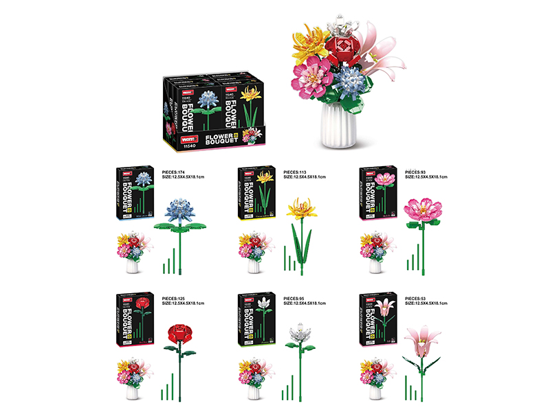 6 In 1 Flower Bouquet Building Blocks